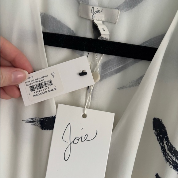 Joie Silk White and Black Women's Dress - Picture 3 of 5